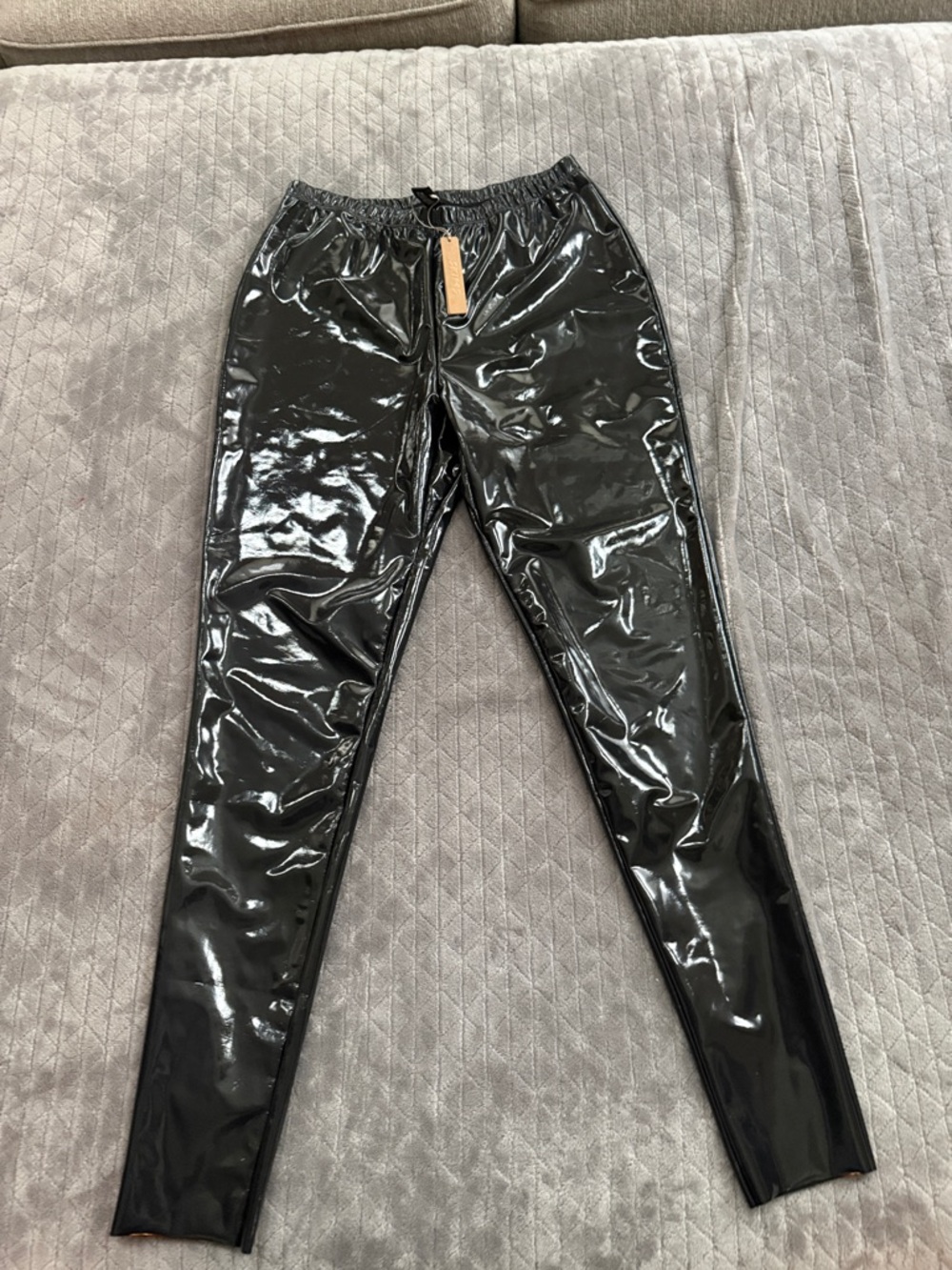 SKIMS Black High-Gloss Patent Leggings